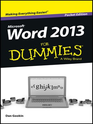 cover image of Word 2013 For Dummies